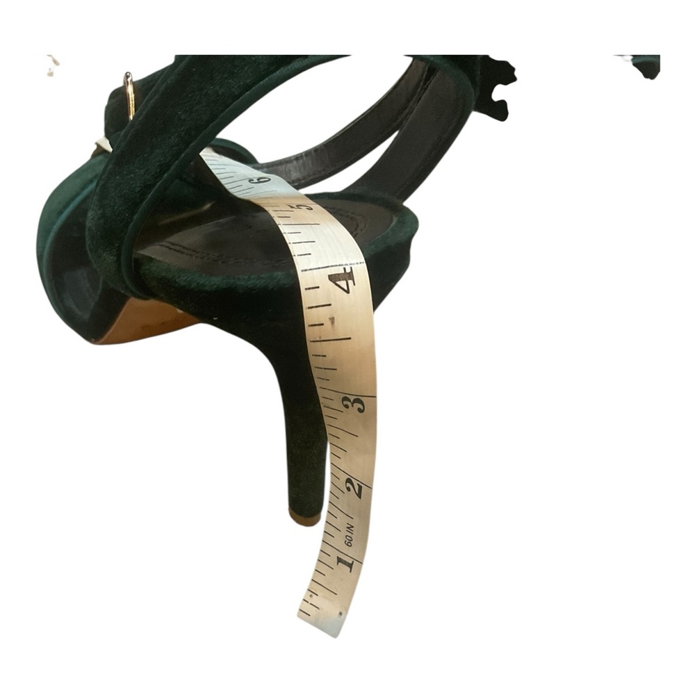 Sandro Dark Green Velvet Heels - Picture 14 of 15